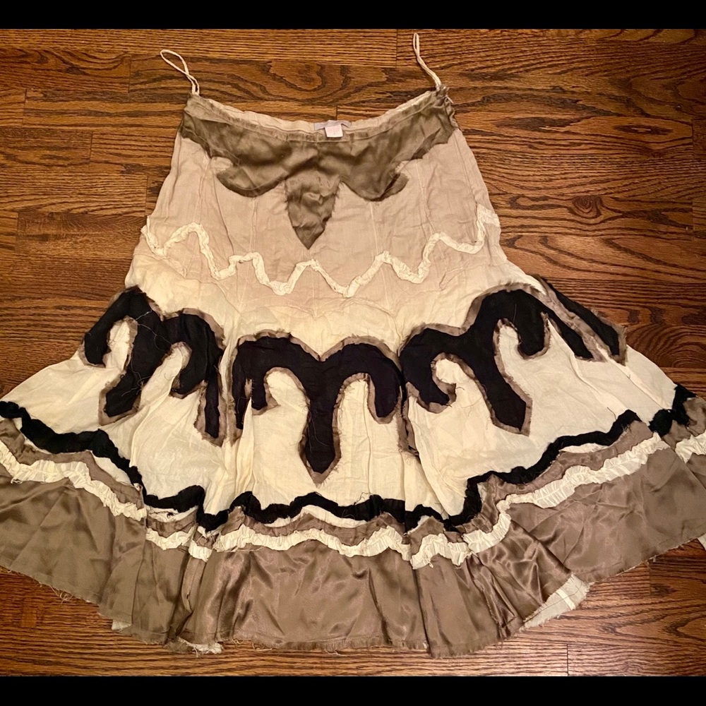 Vintage Pura Vida Embroidered Skirt (sz 4)